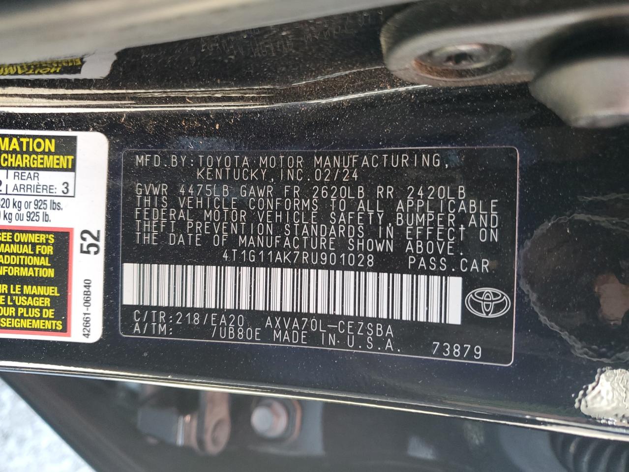 TOYOTA CAMRY SE NIGHT SHADE