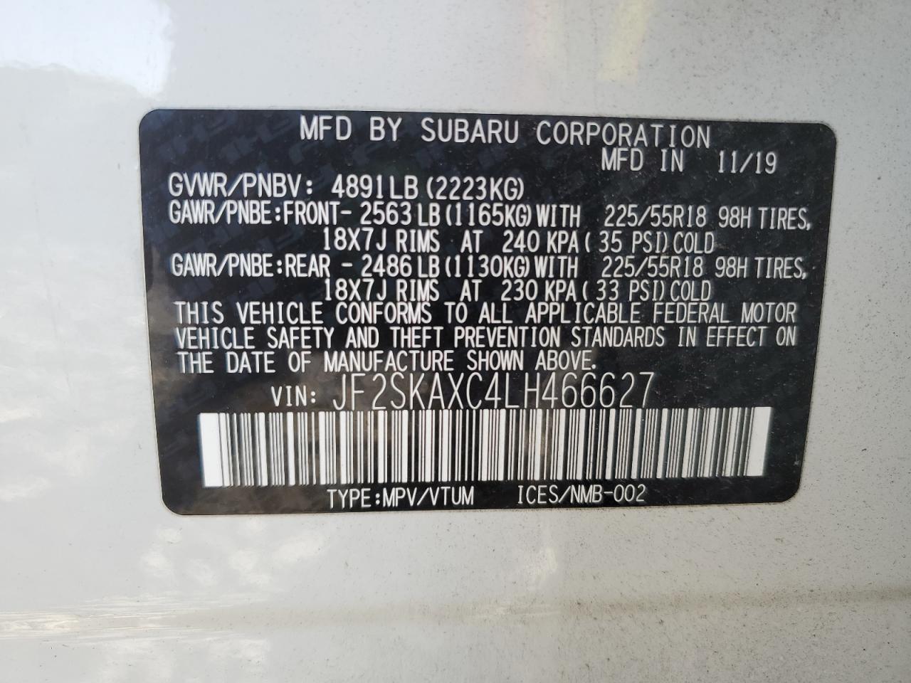 SUBARU FORESTER TOURING