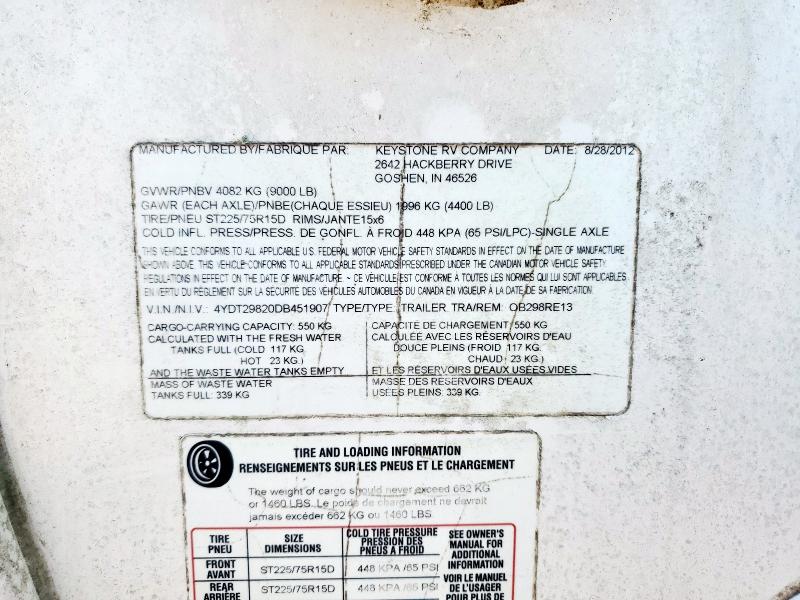 2013 KEYSTONE OUTBACK #3286489146