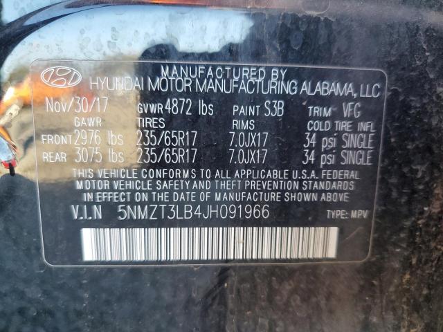 2018 HYUNDAI SANTA FE S 5NMZT3LB4JH091966