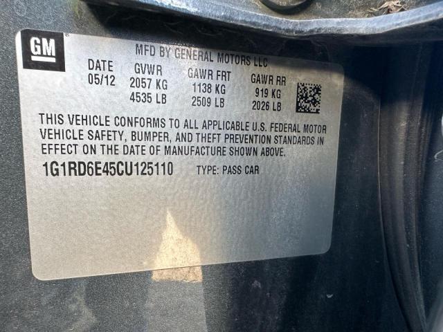 2012 CHEVROLET VOLT - 1G1RD6E45CU125110