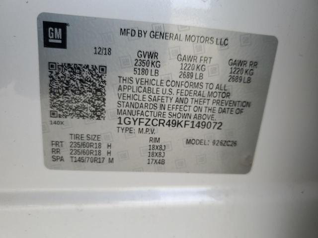 2019 CADILLAC XT4 PREMIU - 1GYFZCR49KF149072