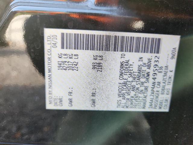 2010 NISSAN ALTIMA BAS #3303885733