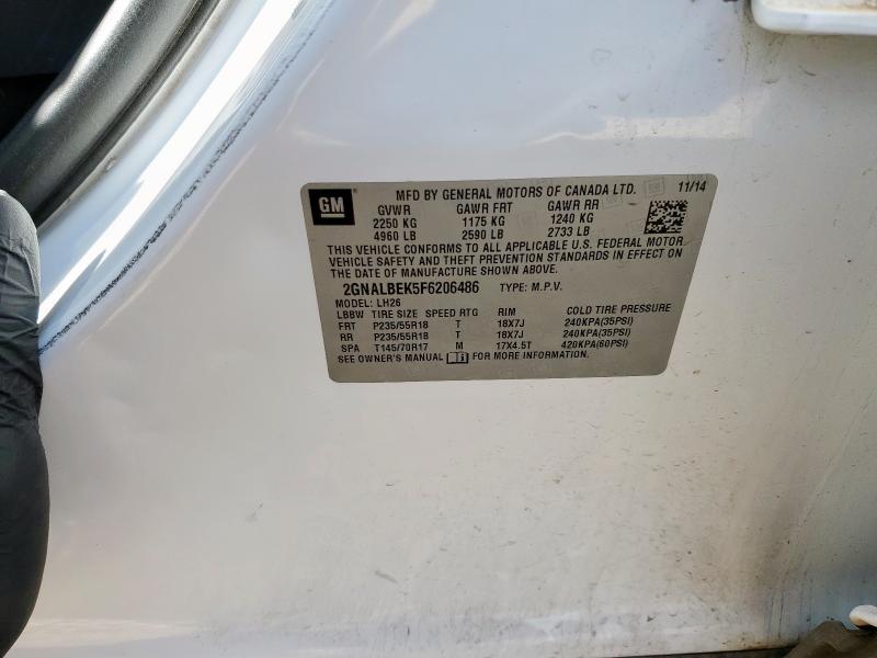 2015 CHEVROLET EQUINOX LT #3297268421