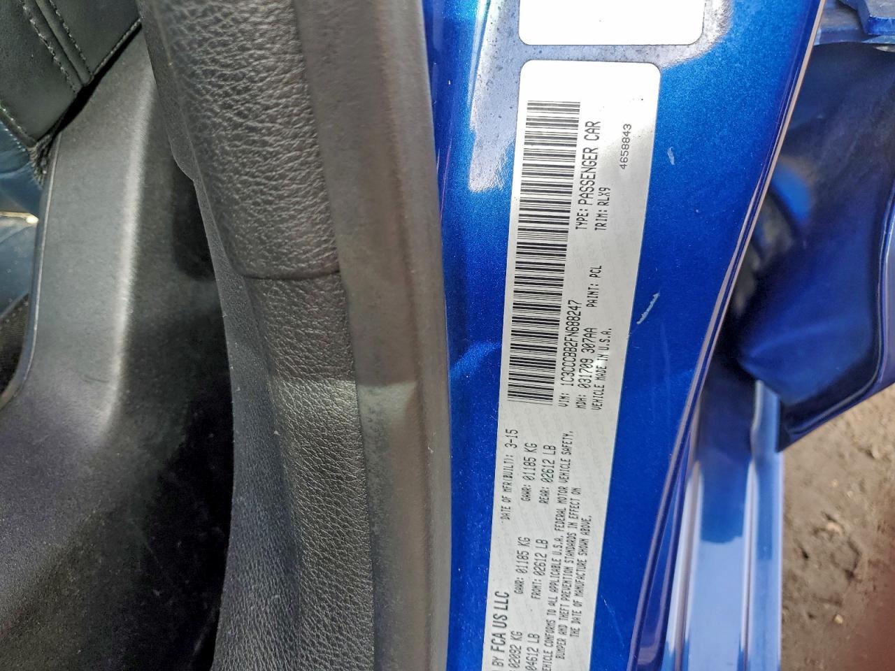 Lot #3301763358 2015 CHRYSLER 200 S