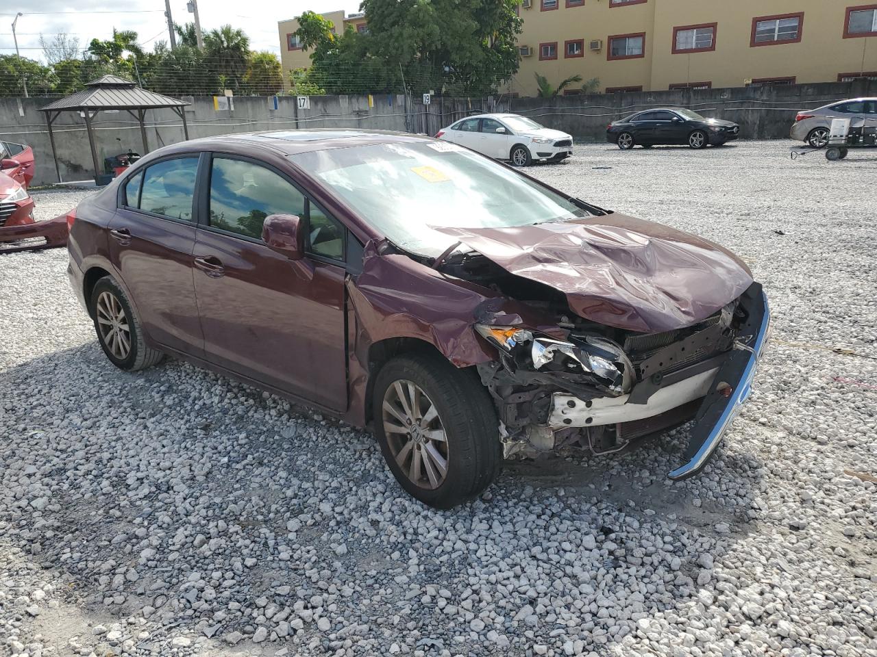 Lot #3309352983 2012 HONDA CIVIC EX