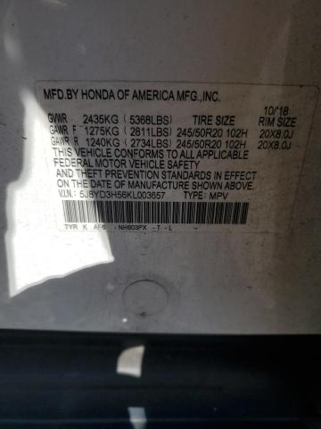 2019 ACURA MDX TECHNO - 5J8YD3H56KL003657