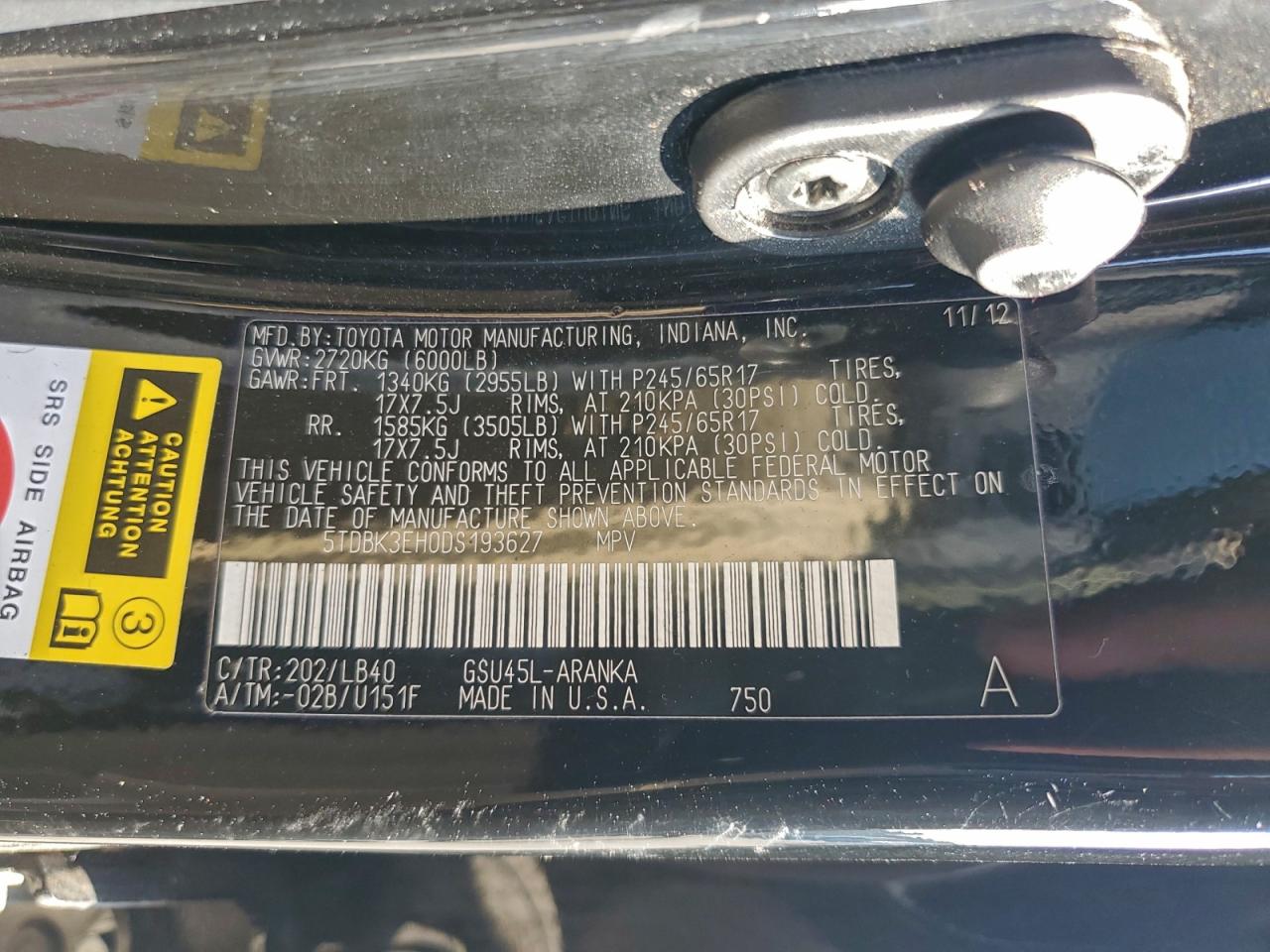 TOYOTA HIGHLANDER BASE