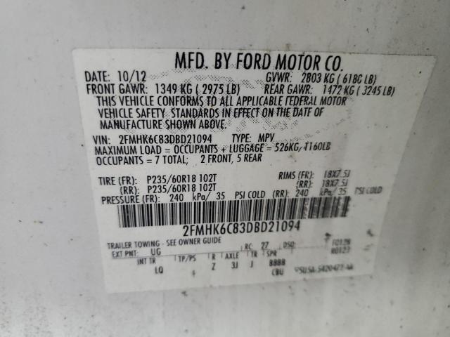 2013 FORD FLEX SEL #3301820399