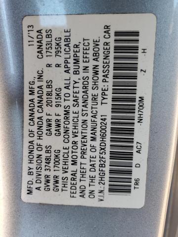 2013 HONDA CIVIC #3309092161