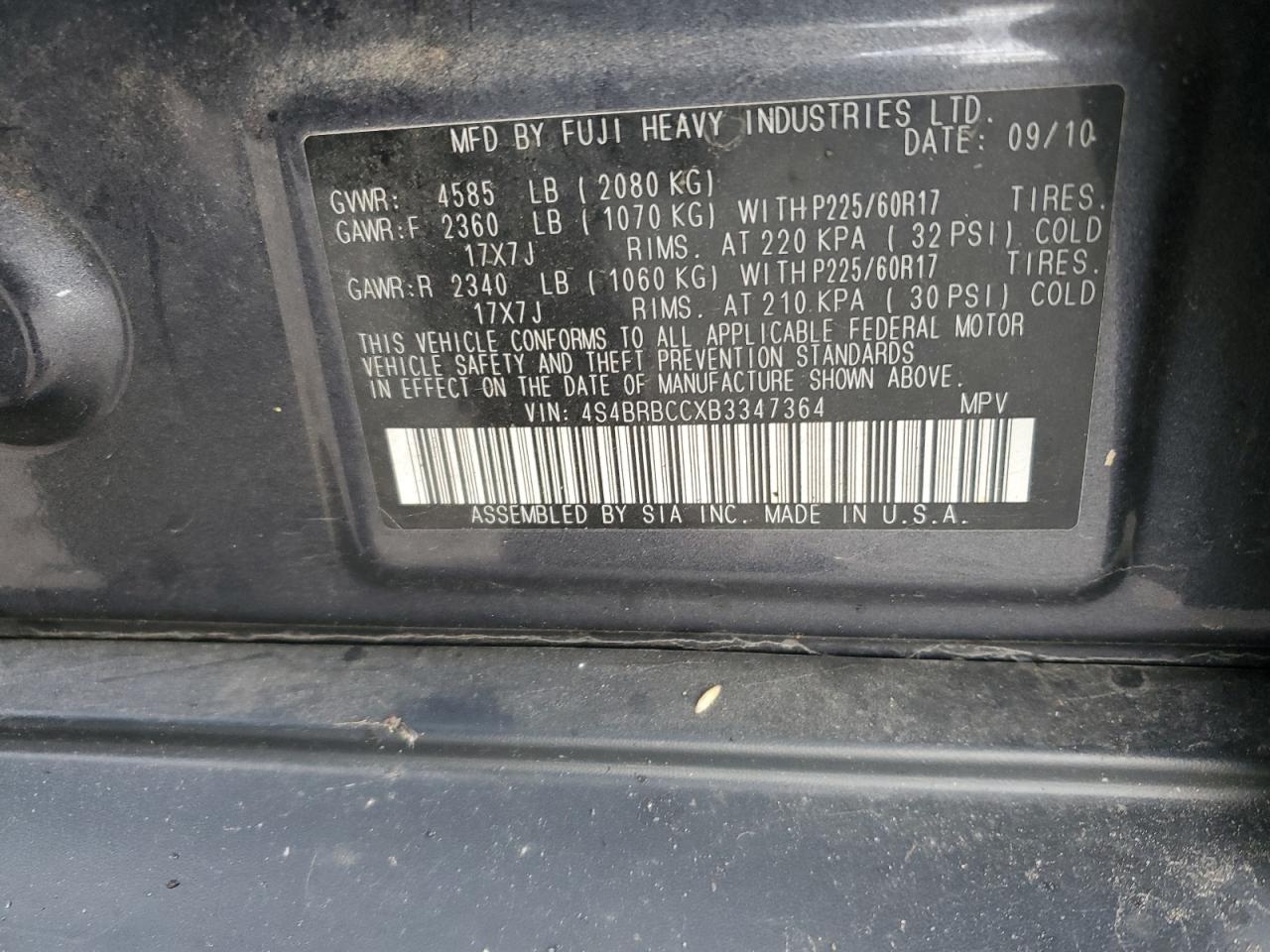 SUBARU OUTBACK 2.5I PREMIUM