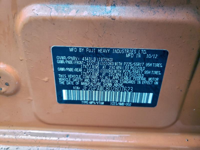 2013 SUBARU XV CROSSTR #3298093130