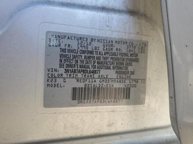 2013 NISSAN SENTRA S #3304655908