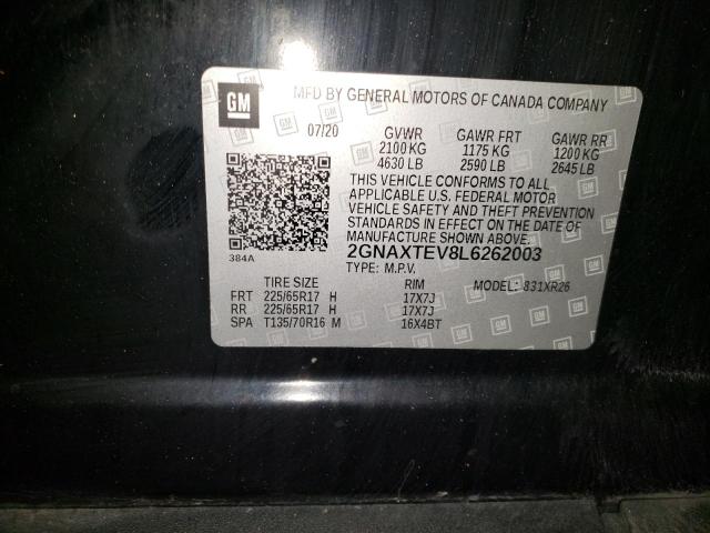 2020 CHEVROLET EQUINOX LT - 2GNAXTEV8L6262003