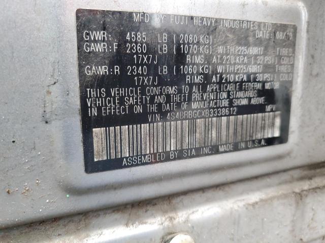 2011 SUBARU OUTBACK 2. #3311496247