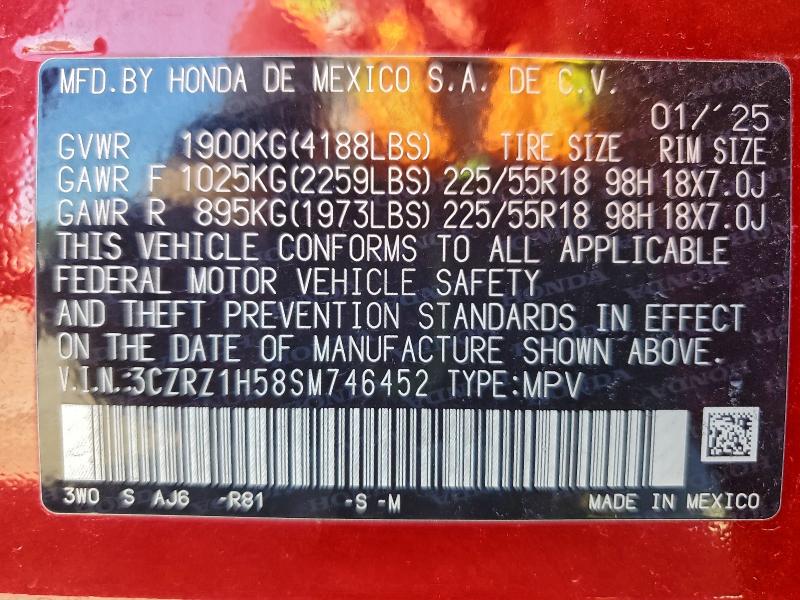 2025 HONDA HR-V SPORT #3304794348