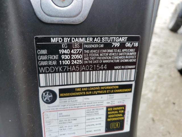 2018 MERCEDES-BENZ AMG GT #3303974696