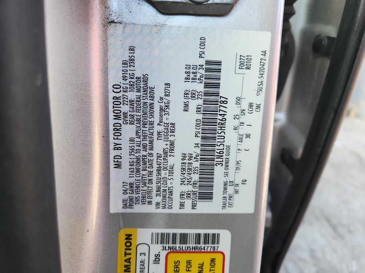 LINCOLN MKZ HYBRID SELECT