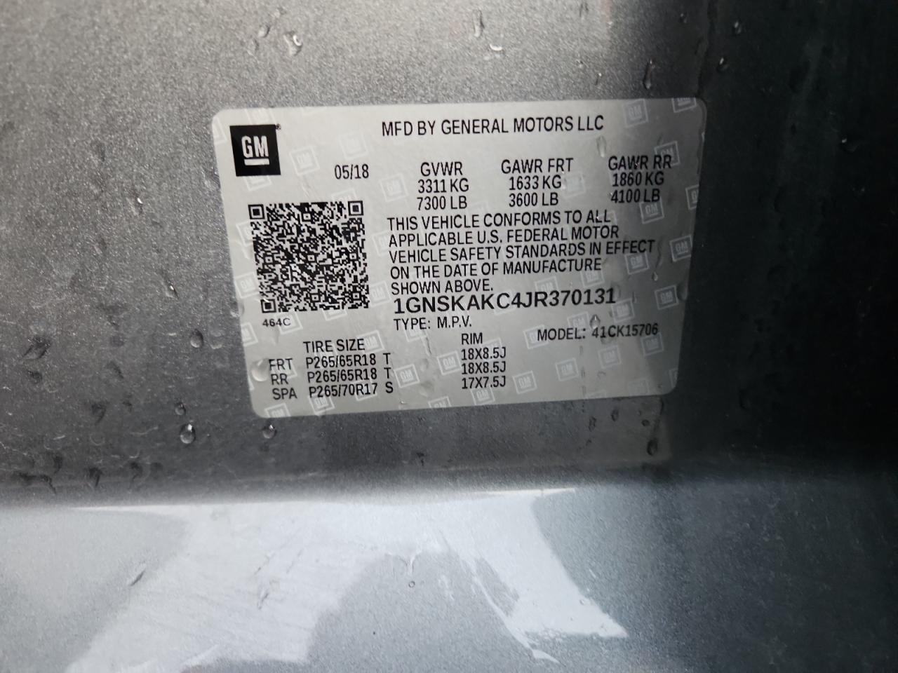 CHEVROLET TAHOE K1500 LS