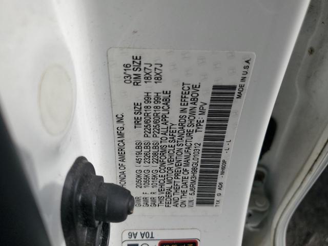 2016 HONDA CR-V TOURI #3297901797