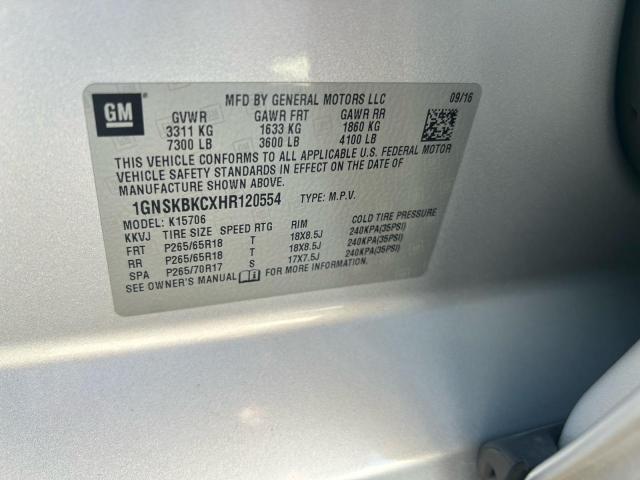 2017 CHEVROLET TAHOE K150 #3292390336