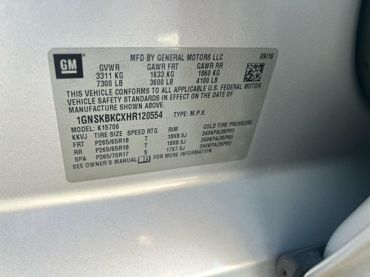 CHEVROLET TAHOE K1500 LT