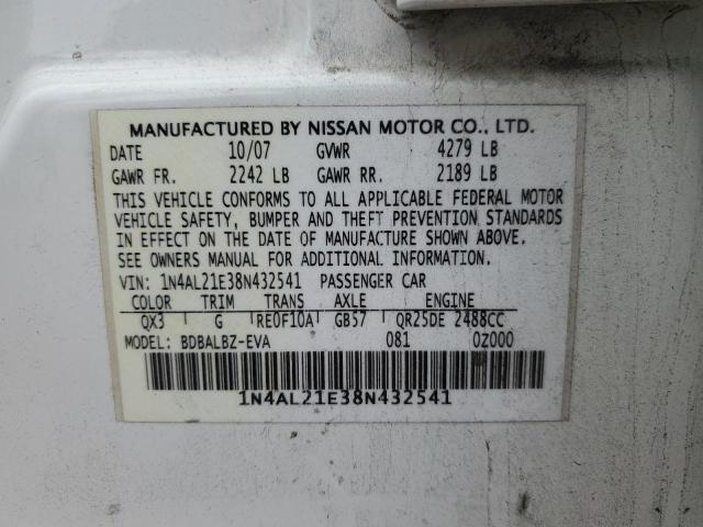 2008 NISSAN ALTIMA 2.5 #3296359128