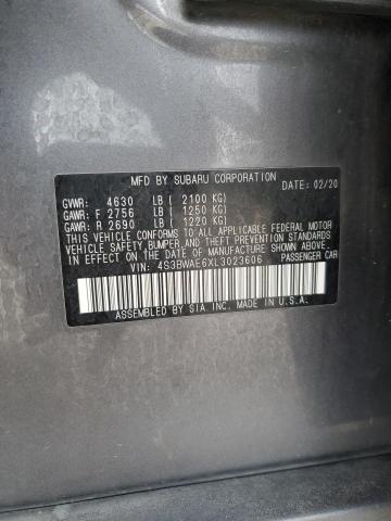 2020 SUBARU LEGACY PRE #3287900270