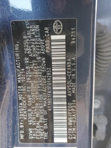 2015 TOYOTA CAMRY HYBR #3283767458