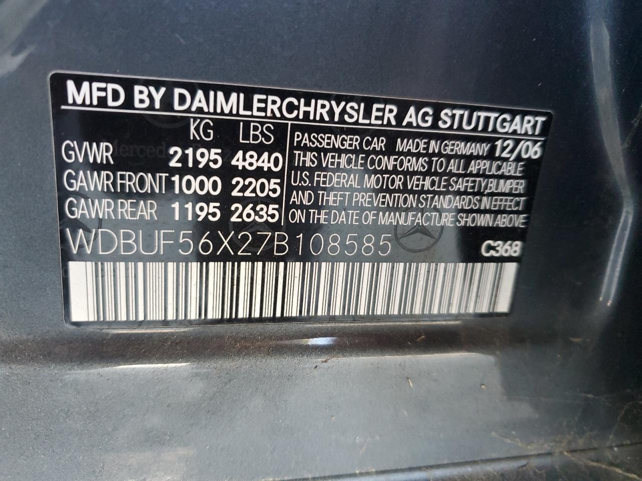 Lot #3284572356 2007 MERCEDES-BENZ E 350