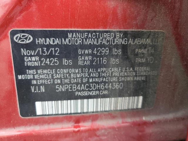 2013 HYUNDAI SONATA GLS - 5NPEB4AC3DH644360