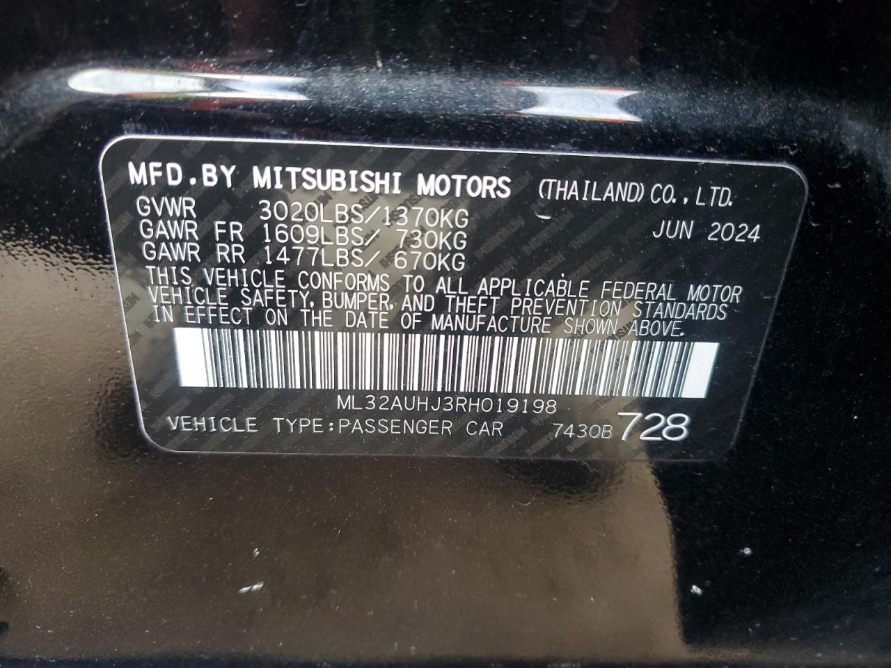 MITSUBISHI MIRAGE ES