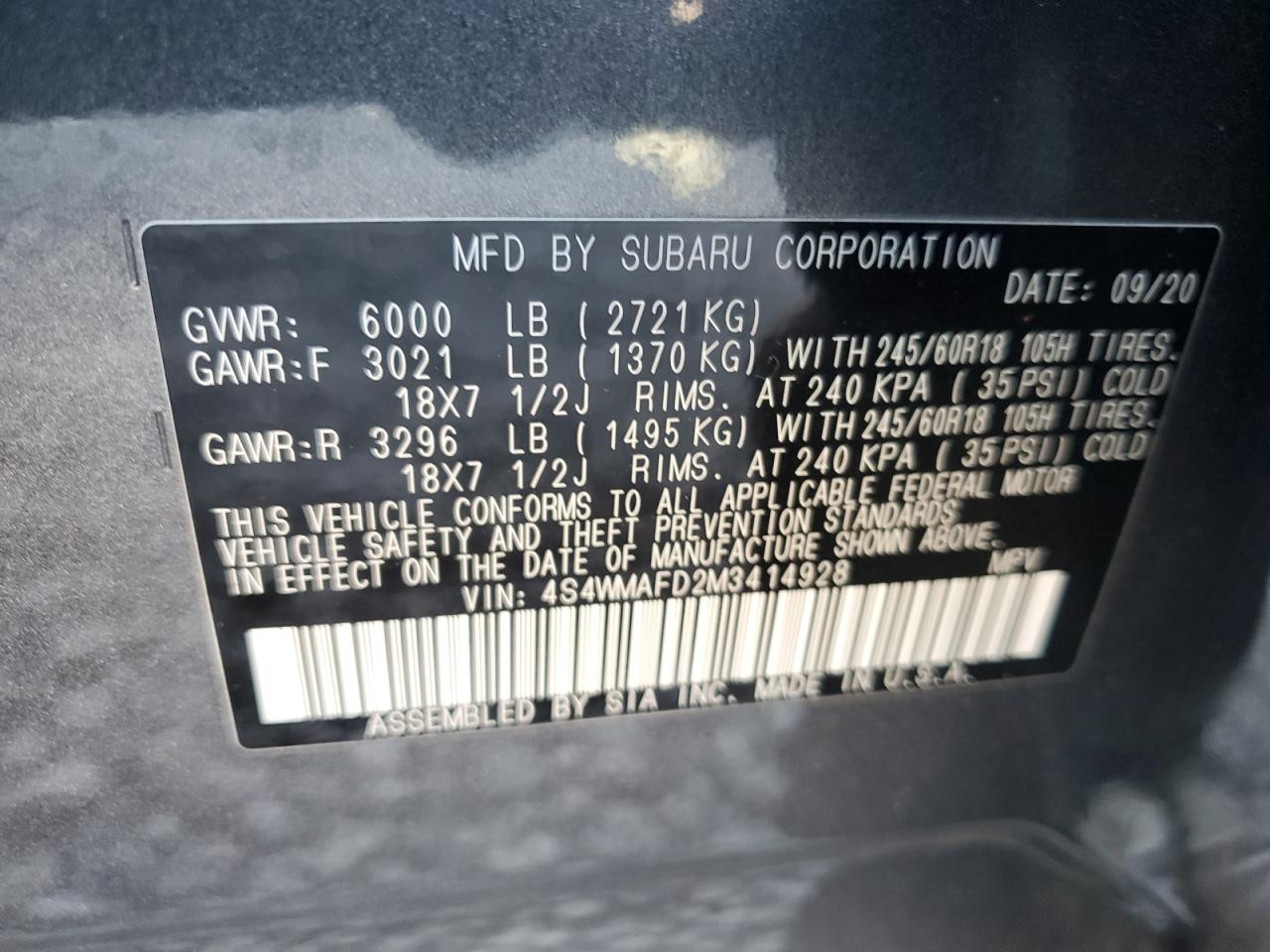 SUBARU ASCENT PREMIUM