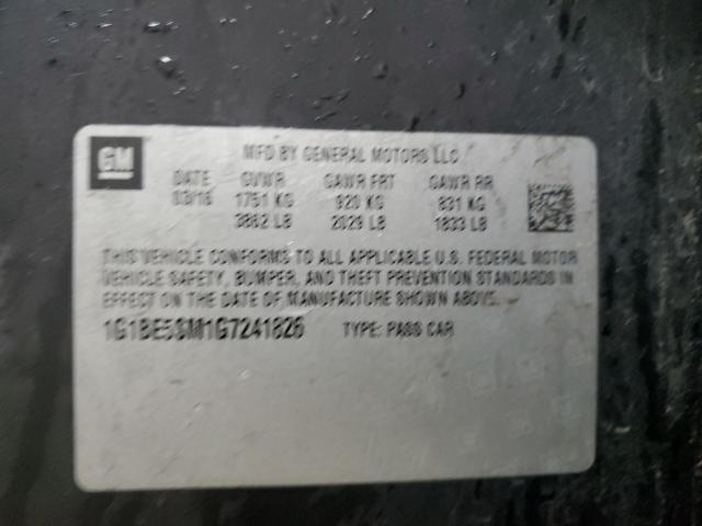 2016 CHEVROLET CRUZE LT #3284915995