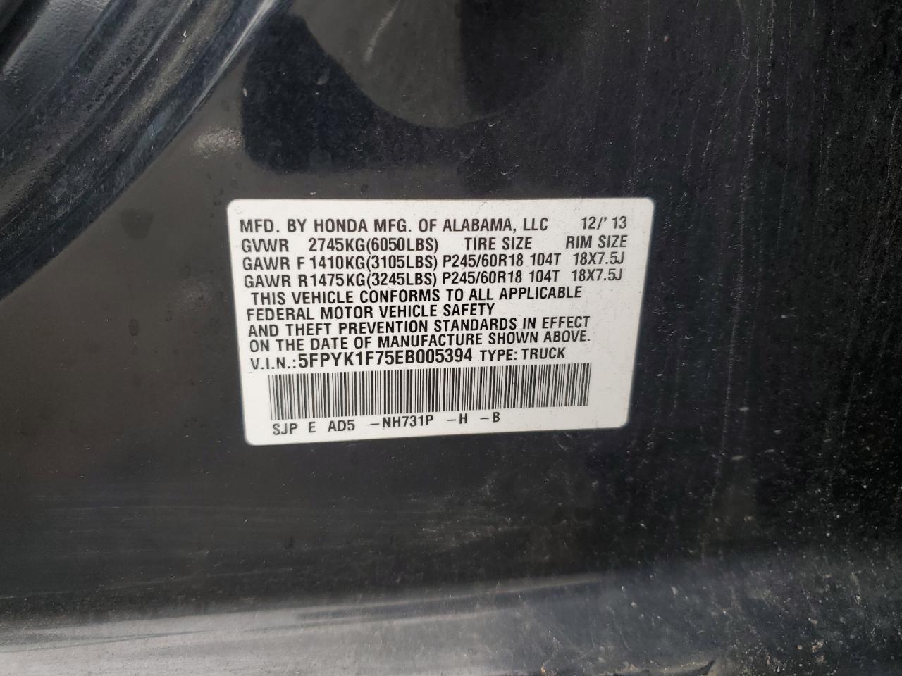 HONDA RIDGELINE SPORT