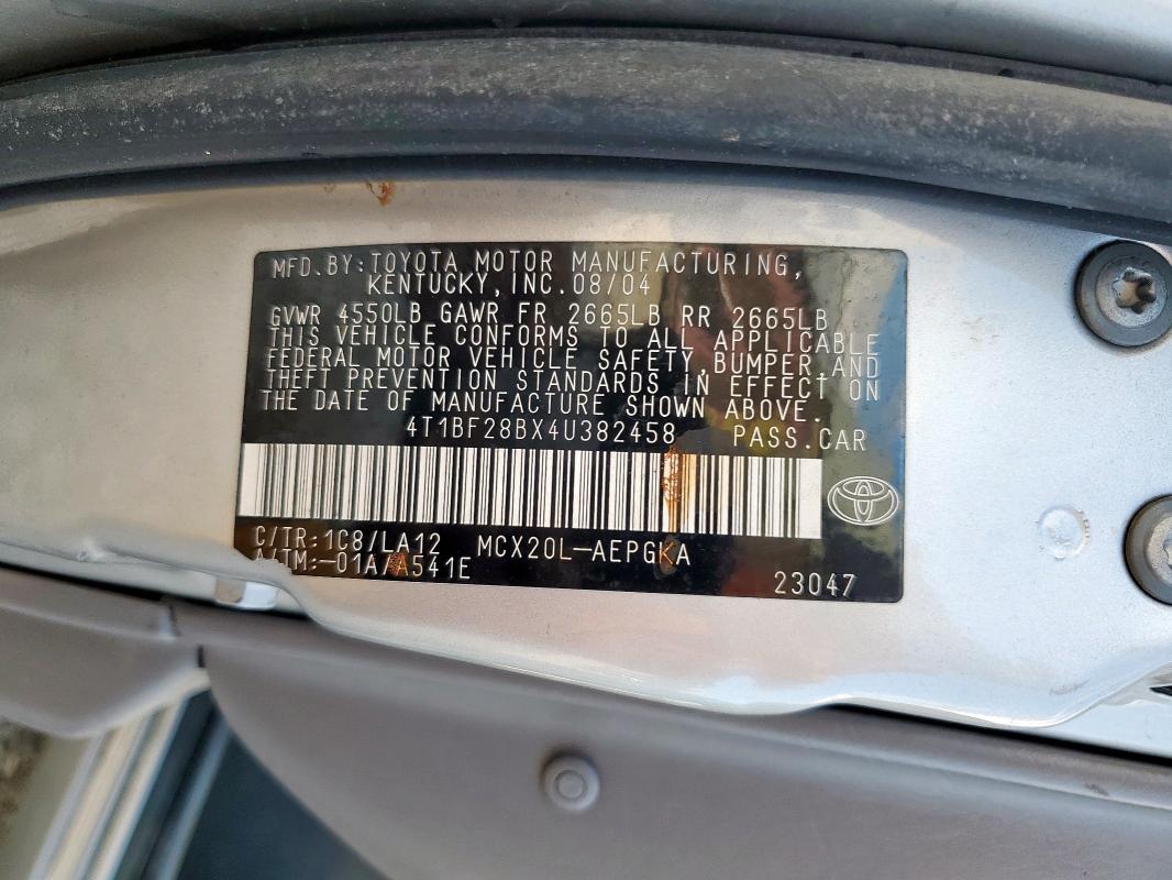 2004 TOYOTA AVALON XL #3291479928