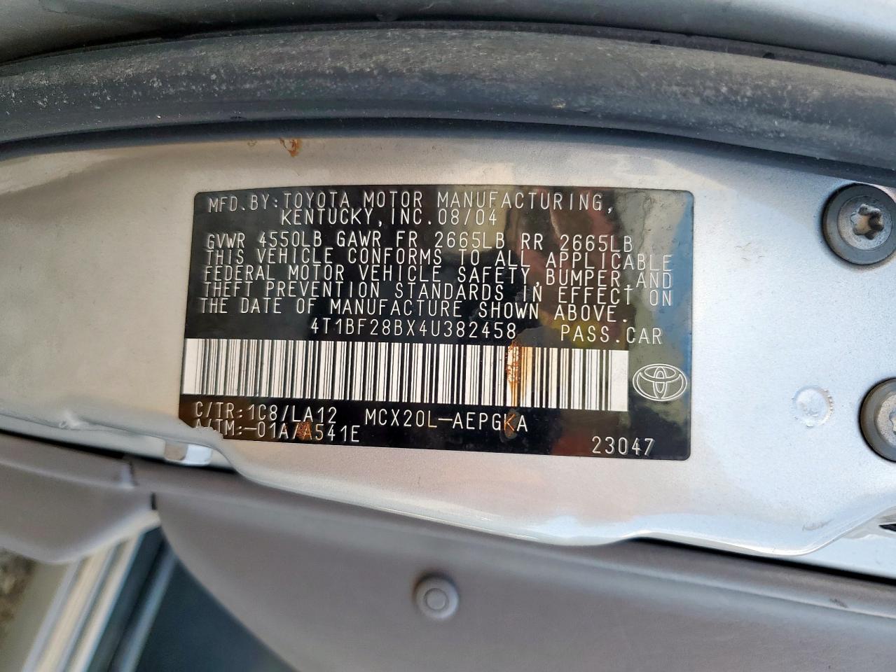 Lot #3291479928 2004 TOYOTA AVALON XL