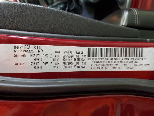 2017 DODGE DURANGO GT - 1C4RDJDG5HC839189