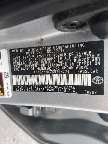 2019 TOYOTA CAMRY L - 4T1B11HK7KU223774