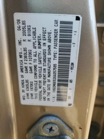 2006 HONDA ACCORD EX #3308954317