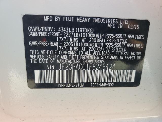 2015 SUBARU XV CROSSTR #3296953905