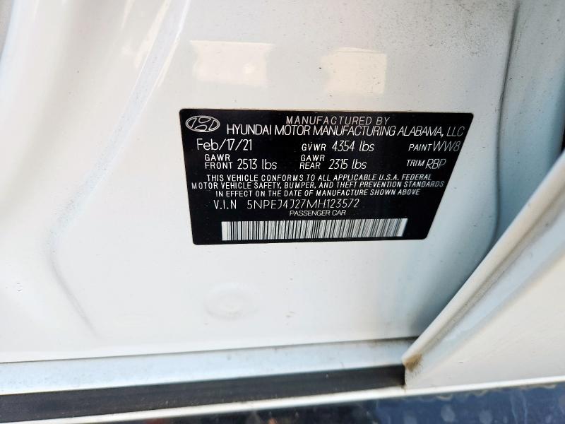 2021 HYUNDAI SONATA SEL #3305611718