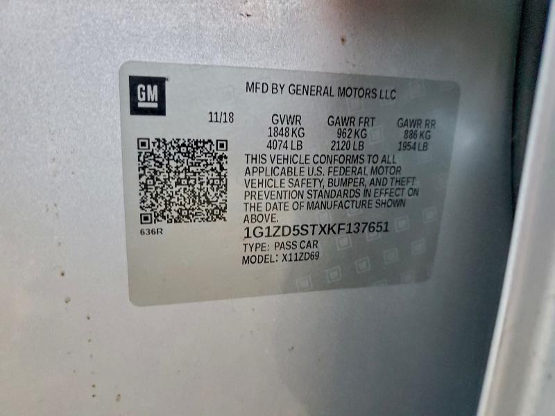 2019 CHEVROLET MALIBU LT #3308264194