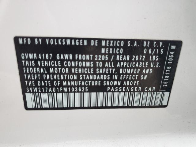 2015 VOLKSWAGEN GOLF 3VW217AU1FM103625