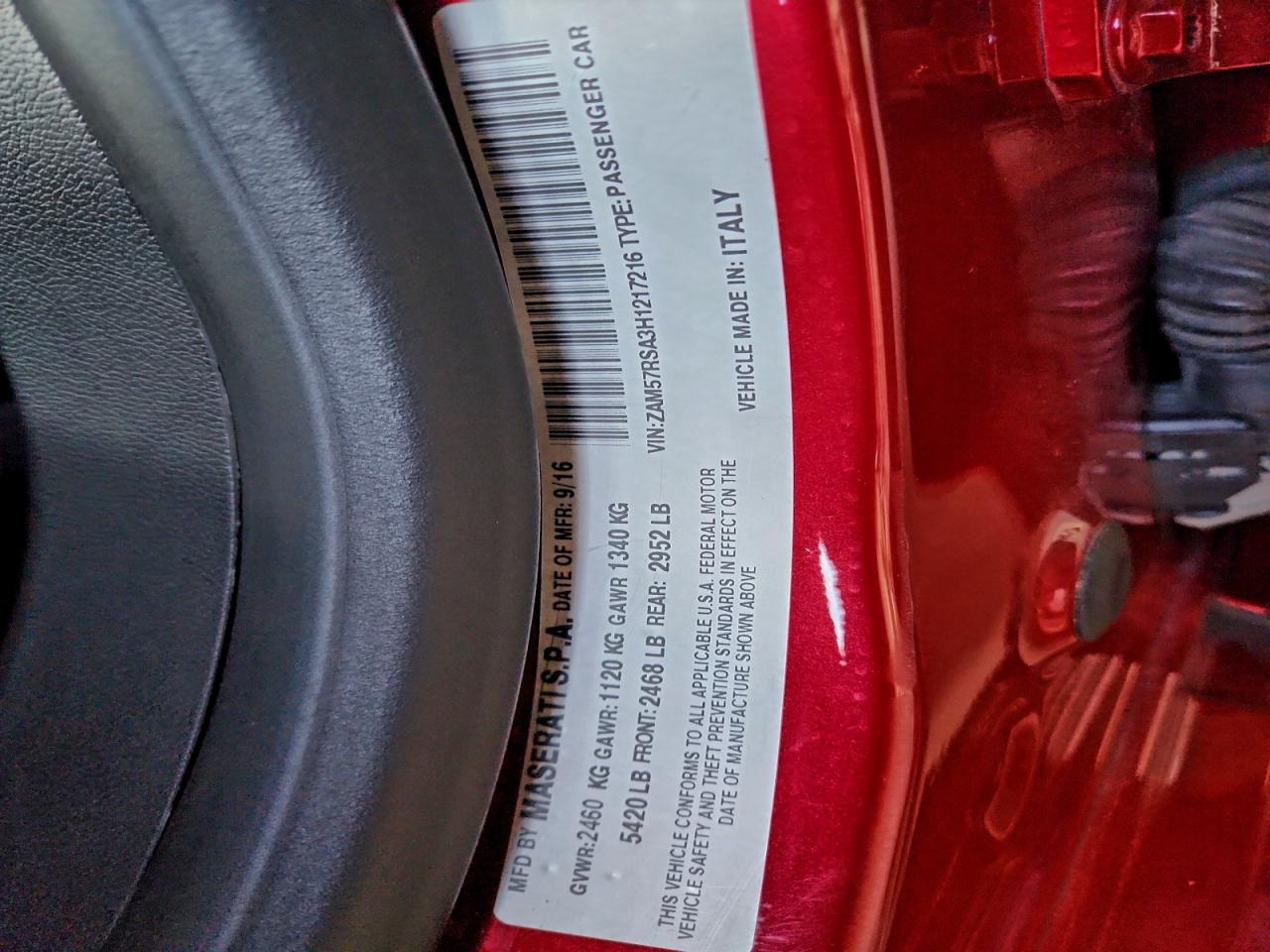 Lot #3298046133 2017 MASERATI GHIBLI S