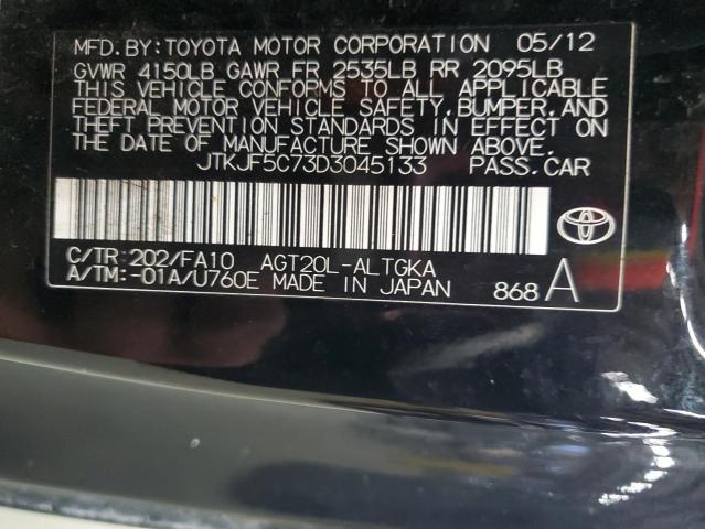 2013 TOYOTA SCION TC - JTKJF5C73D3045133