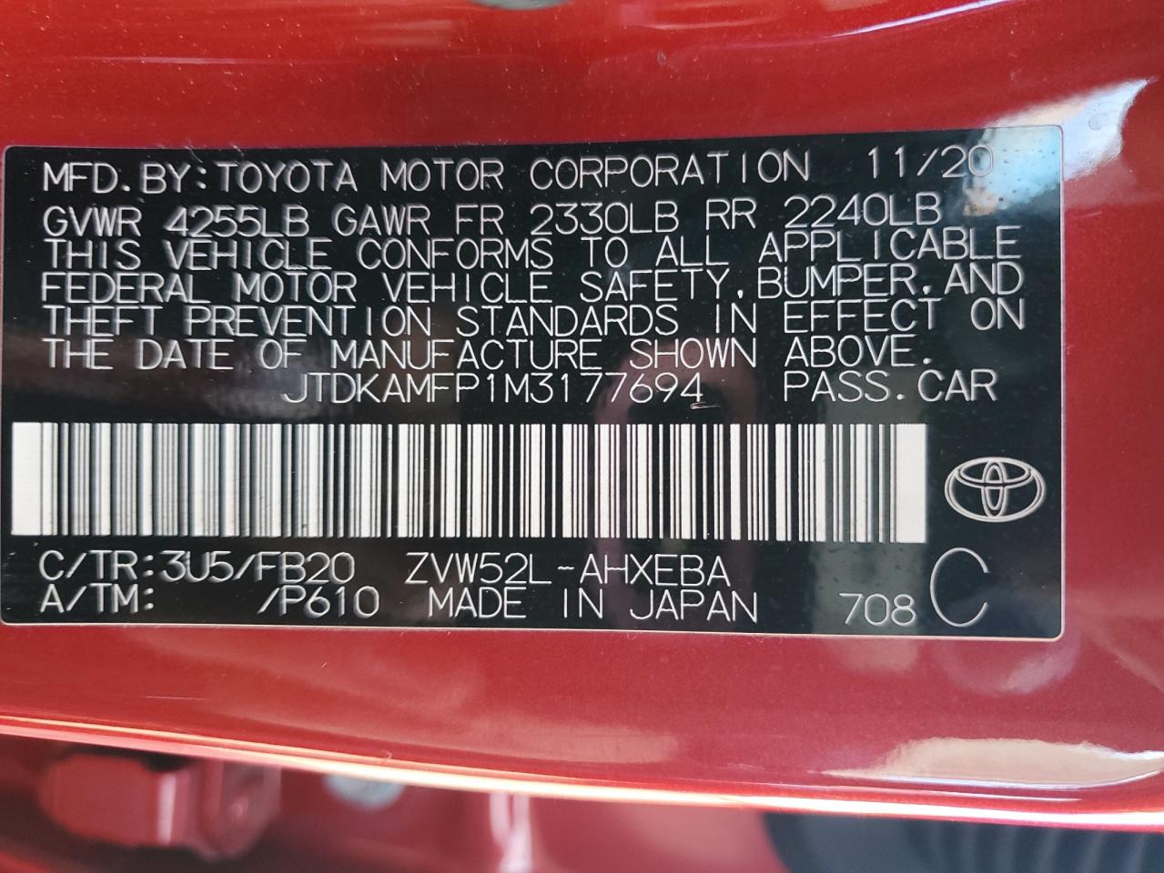 TOYOTA PRIUS PRIME LE