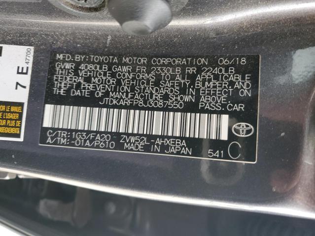 2018 TOYOTA PRIUS PRIM #3304889545