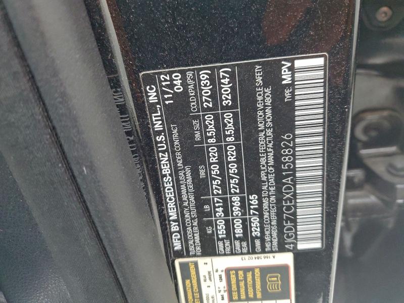 2013 MERCEDES-BENZ GL 450 4MA #3302738017