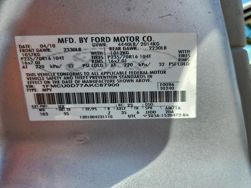 2010 FORD ESCAPE XLT #3297094515